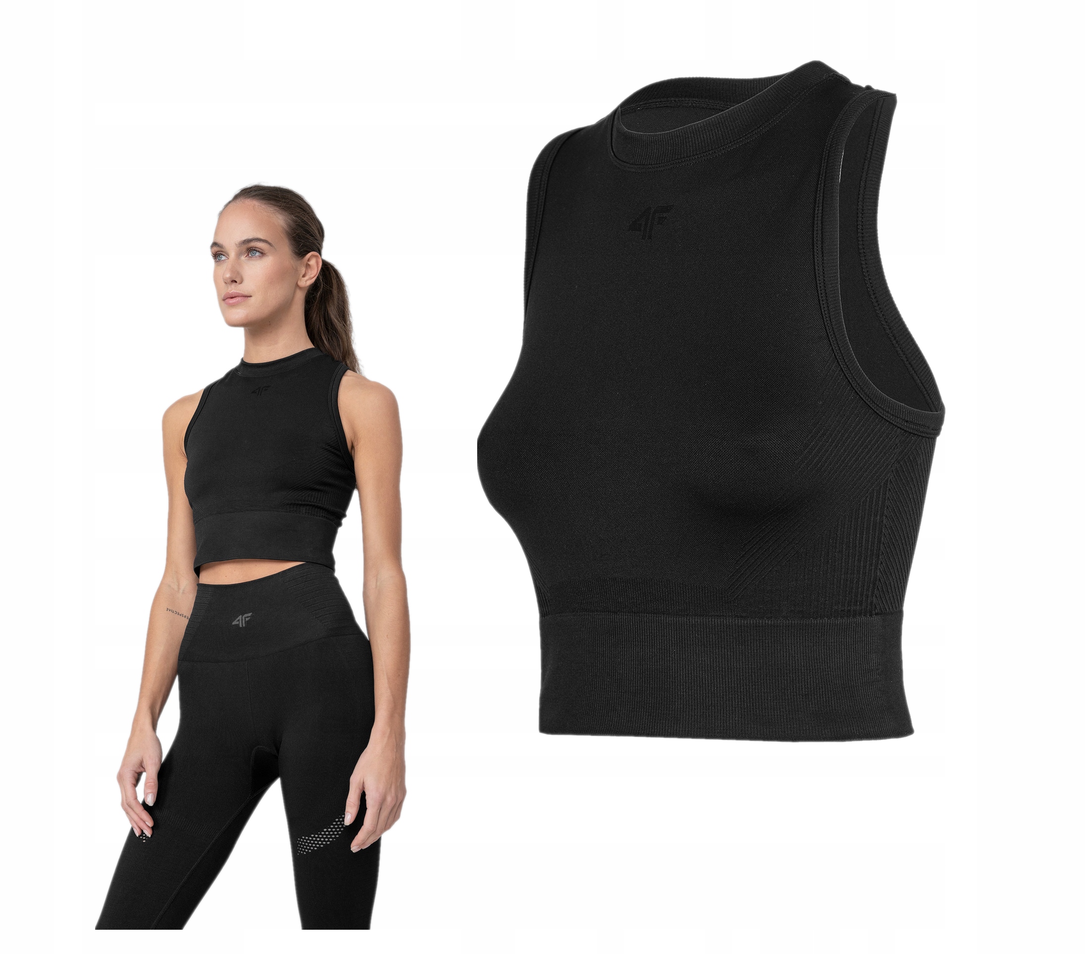 

4F T-shirt Damski Top Treningowy Bezszwowy TSDF015