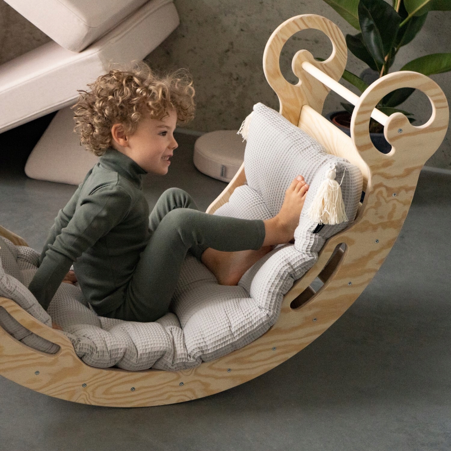 Bujak drewniany dla dzieci - Duży bujak MONTESSORI LEO L Marka inna