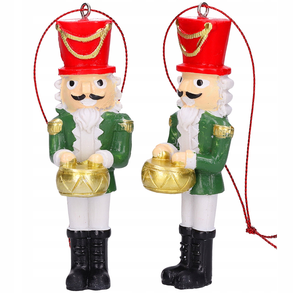 DZIADEK DO ORZECHÓW ZAWIESZKA BOMBKI FIGURKA NA CHOINKĘ ZESTAW 2szt Marka Dekorstar