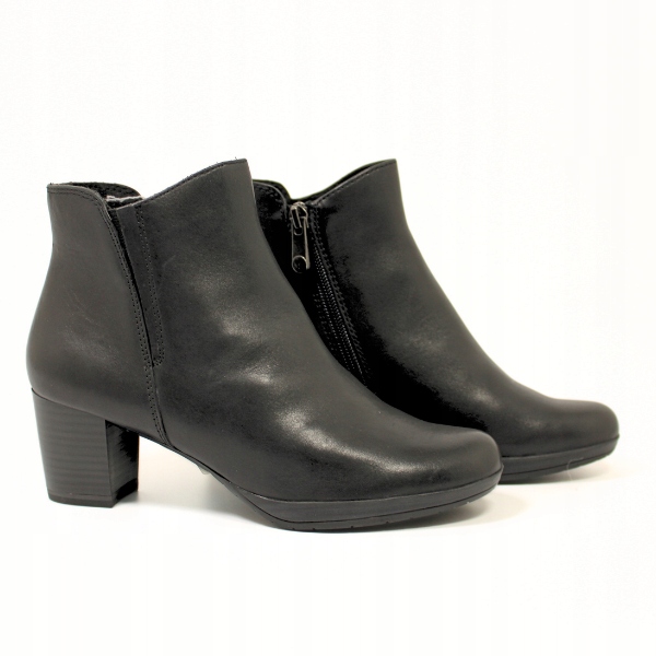 Dámské klasické kotníkové boty na podpatku Marco Tozzi 25389 r36, černé