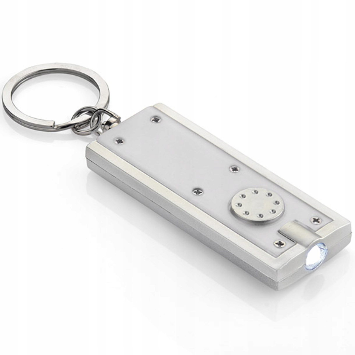 

Brelok Led breloczek do kluczy z latarką Srebrny