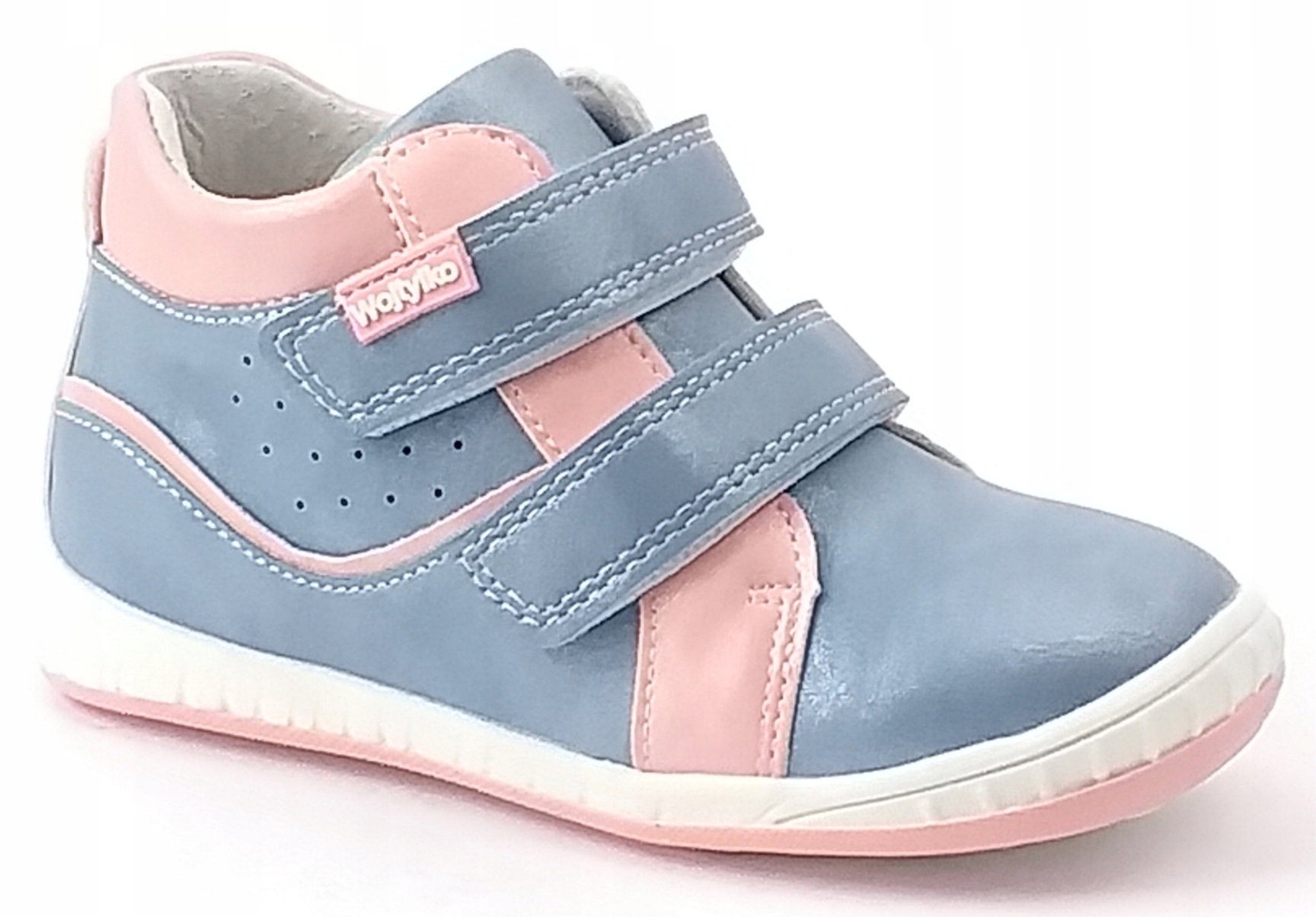 WOJTYŁKO TRZEWIKI BUTY DZIECIĘCE NA RZEP NIEBIE 21