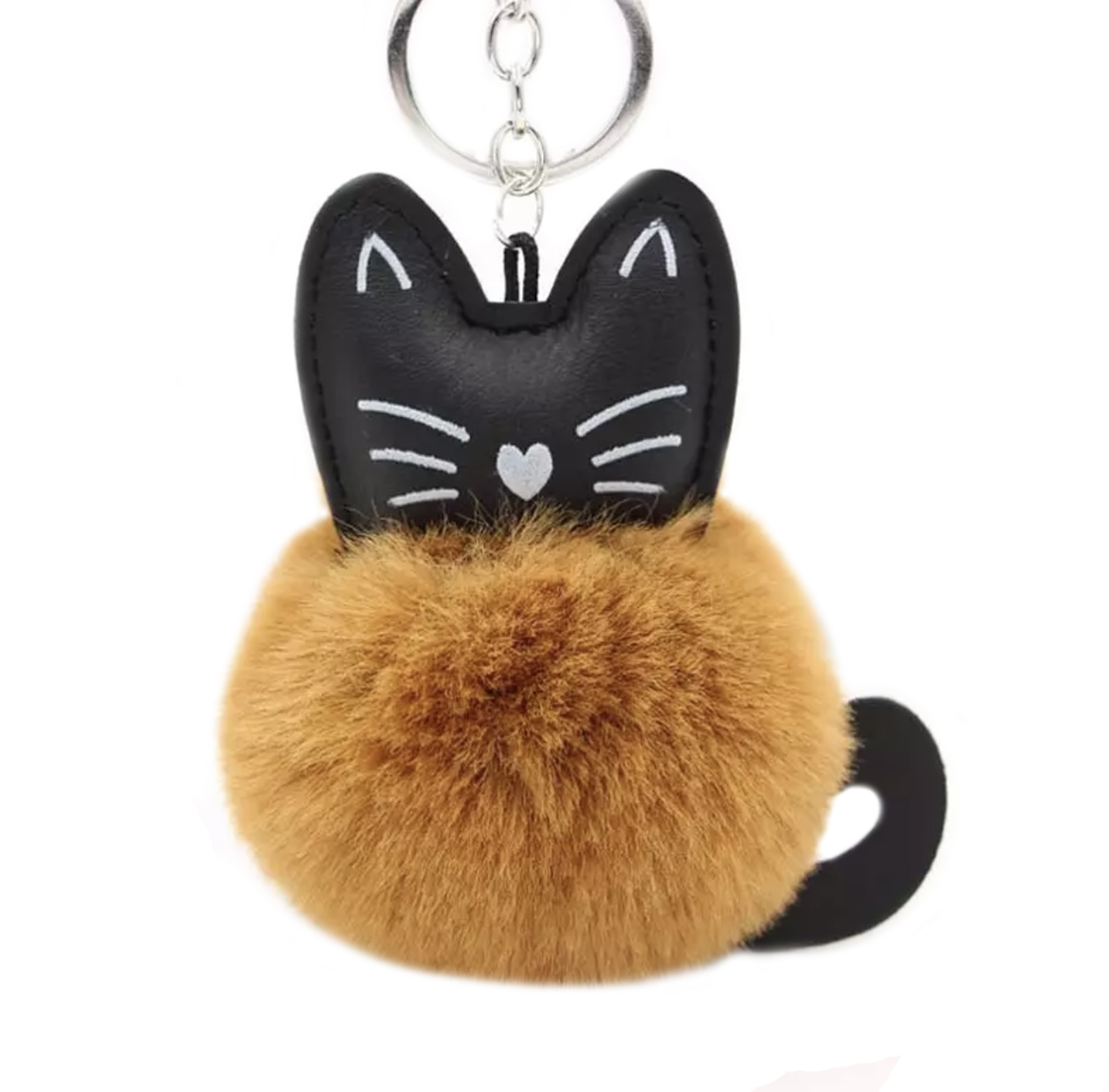 

Pompon Kot Kotek Brelok Zawieszka Keychain Futerko