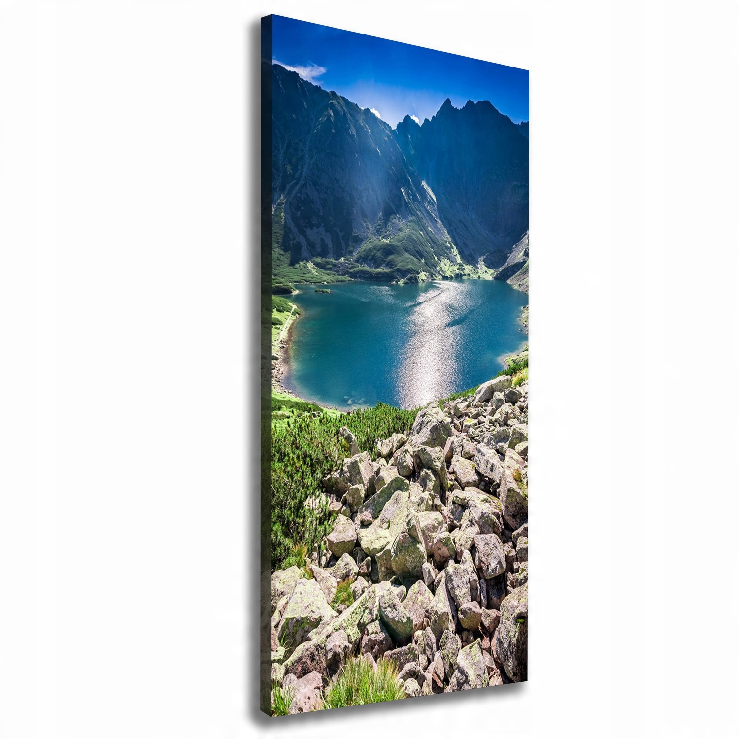 

Foto obraz na płótnie Czarny staw Tatry 50x125 cm