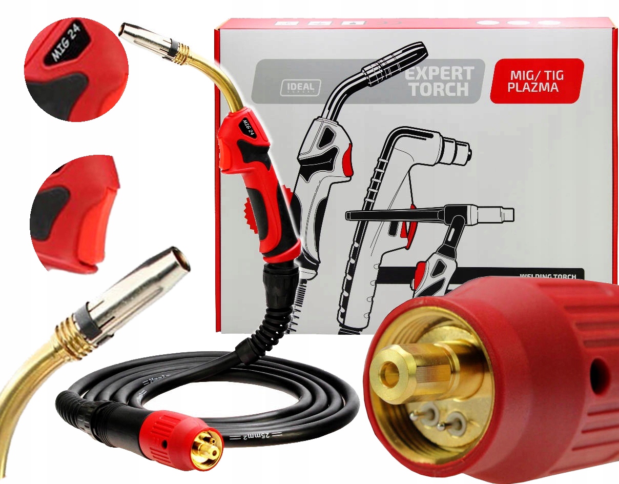 Profesjonalny Uchwyt Spawalniczy 250A 4 Metry Mig 24/4 Expert Ideal