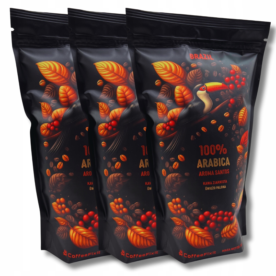 Levně Káva zrnková Arabica CoffeeFixIt Aroma Santos 1,5 kg