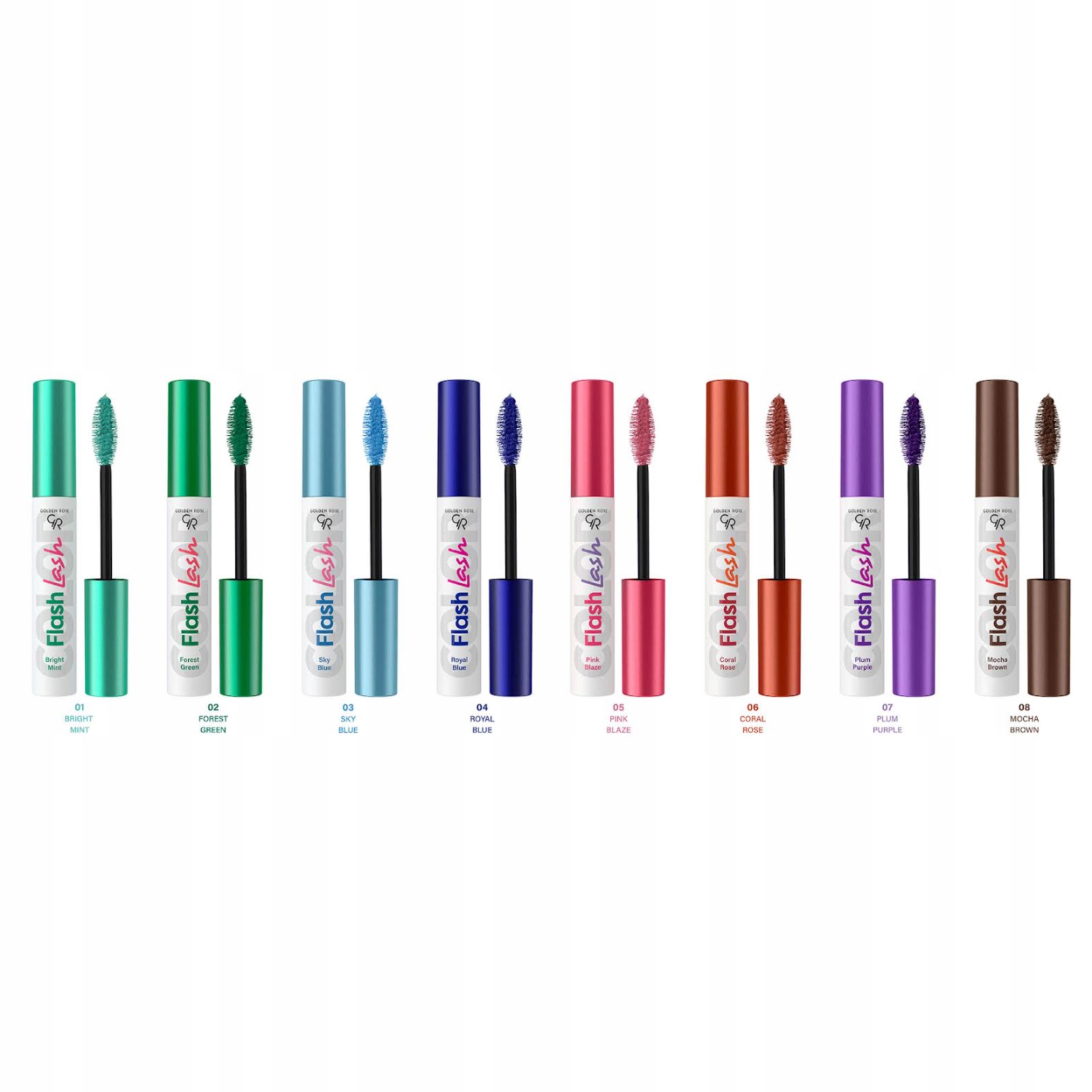 Golden Rose, Flash Lash, kolorowy tusz do rzęs, Róż 05, 9 ml Marka Golden Rose