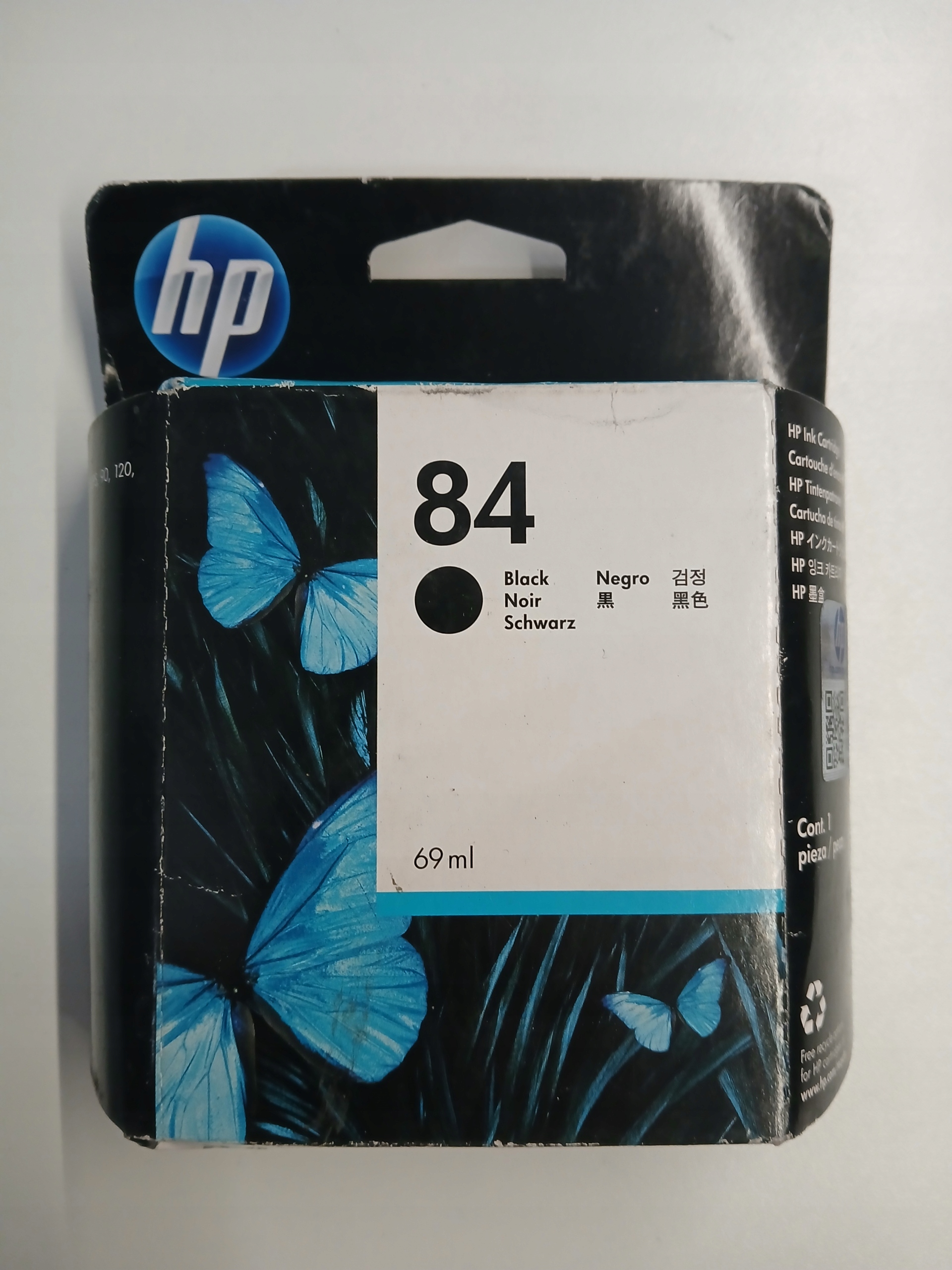 Originální Inkoust Hp 84 Black C5016A 69 ML