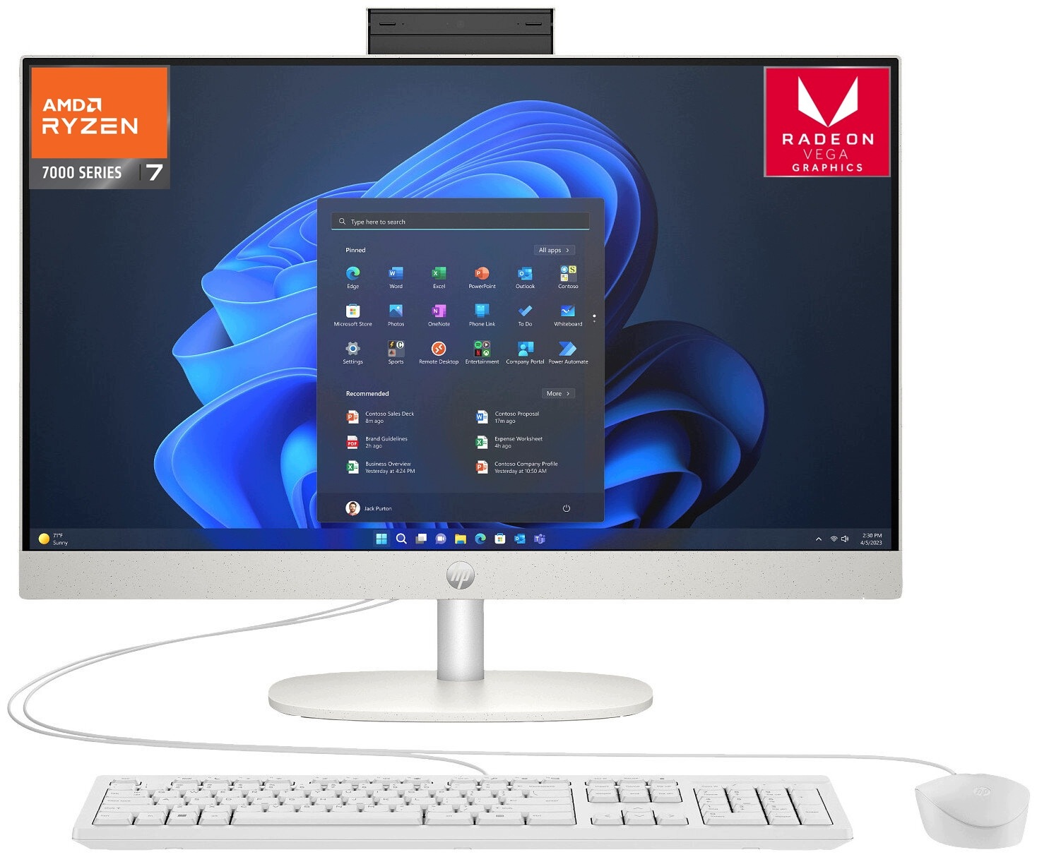 Počítač Hp ProOne 245 G10 AiO 23,8"FHD Ryzen 7 7730U 16GB SSD512GB W11P
