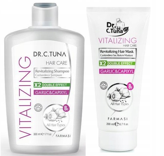 Farmasi Dr. C. Tuna Vitalizing szampon 500 ml maska 200 ml do włosów