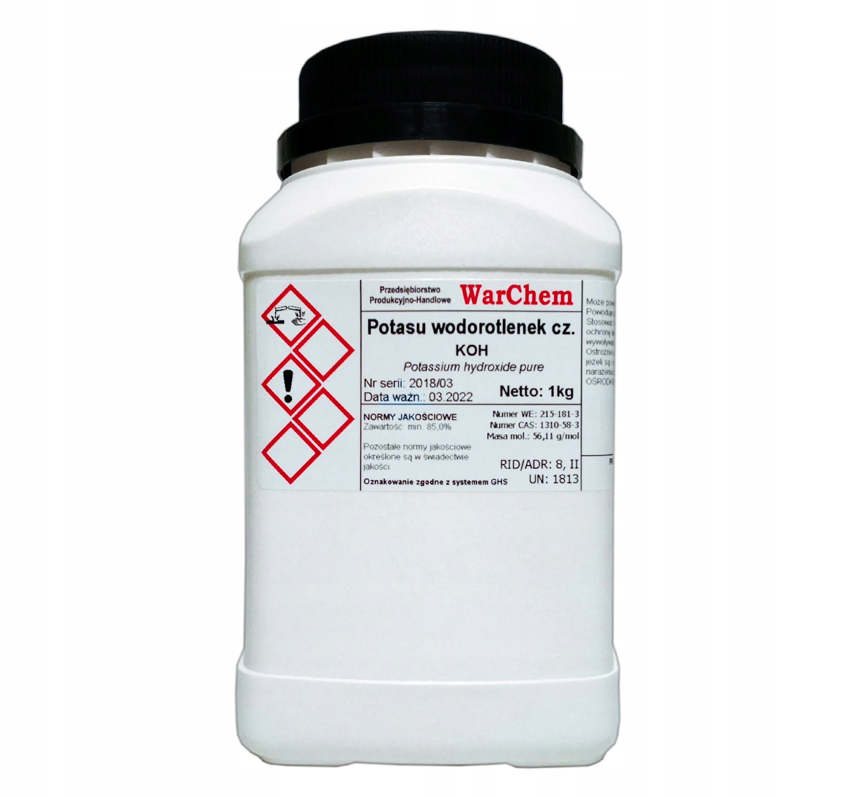 

Wodorotlenek Potasu 1kg Warchem [52347]