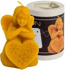 Forma silikonowa Aniołek ze śnieżynką sercu FS412