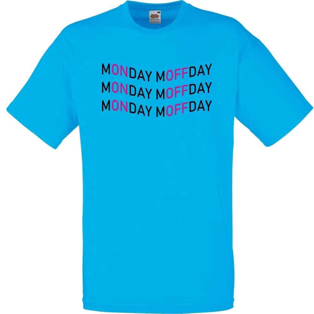 

Koszulka monday moffday poniedziałek S lazurowa