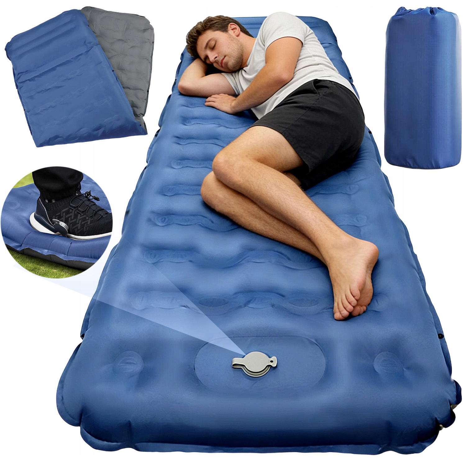 Matrace Nafukovací Podložka Ultralehká S Vestavěnou Pumpou