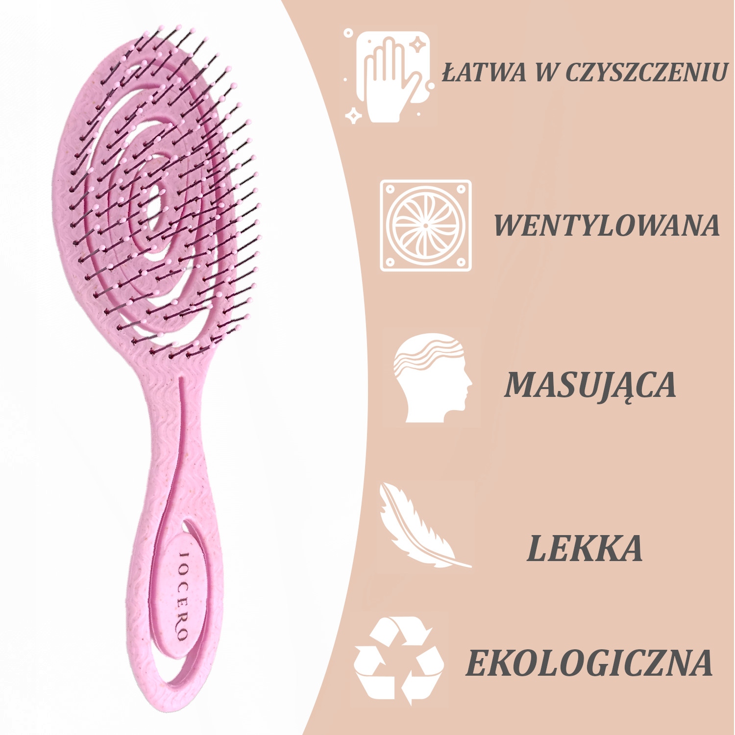 SZCZOTKA DO WŁOSÓW - Biodegradowalna EKO Elastyczna do Modelowania - JOCERO Typ szczotki