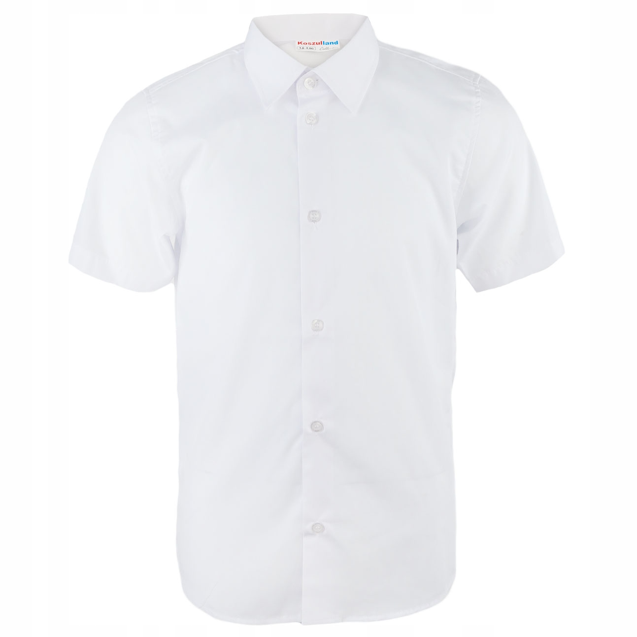 Chłopięca koszula na komunie elegancka krótki rękaw biała Koszulland 164