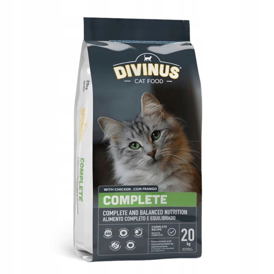 Divinus Cat Complete karma sucha dla kotów dorosłych witaminy 20 kg