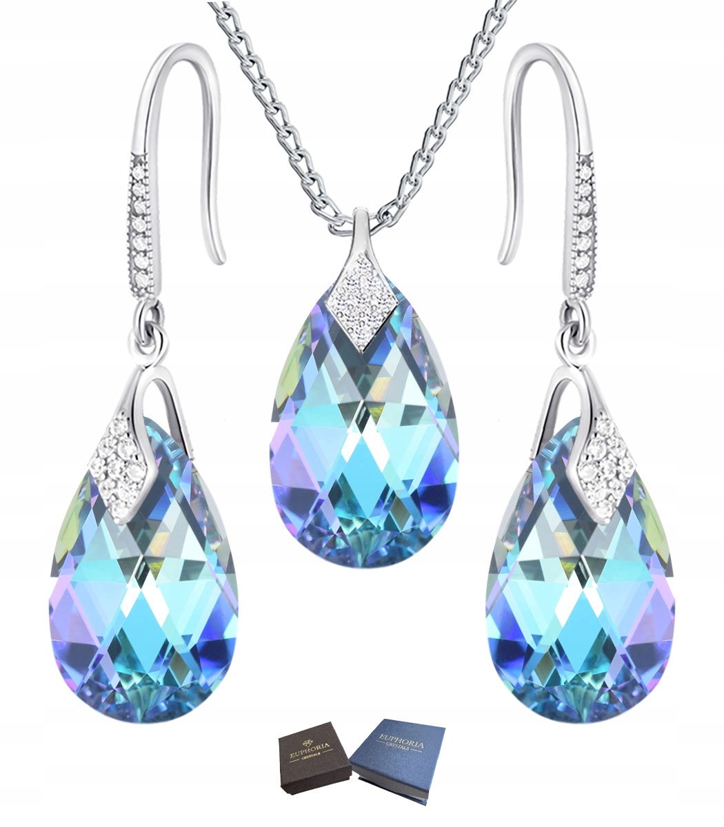 Sada stříbrných šperků Stříbro 92 Náušnice Závěsný náhrdelník s přívěskem