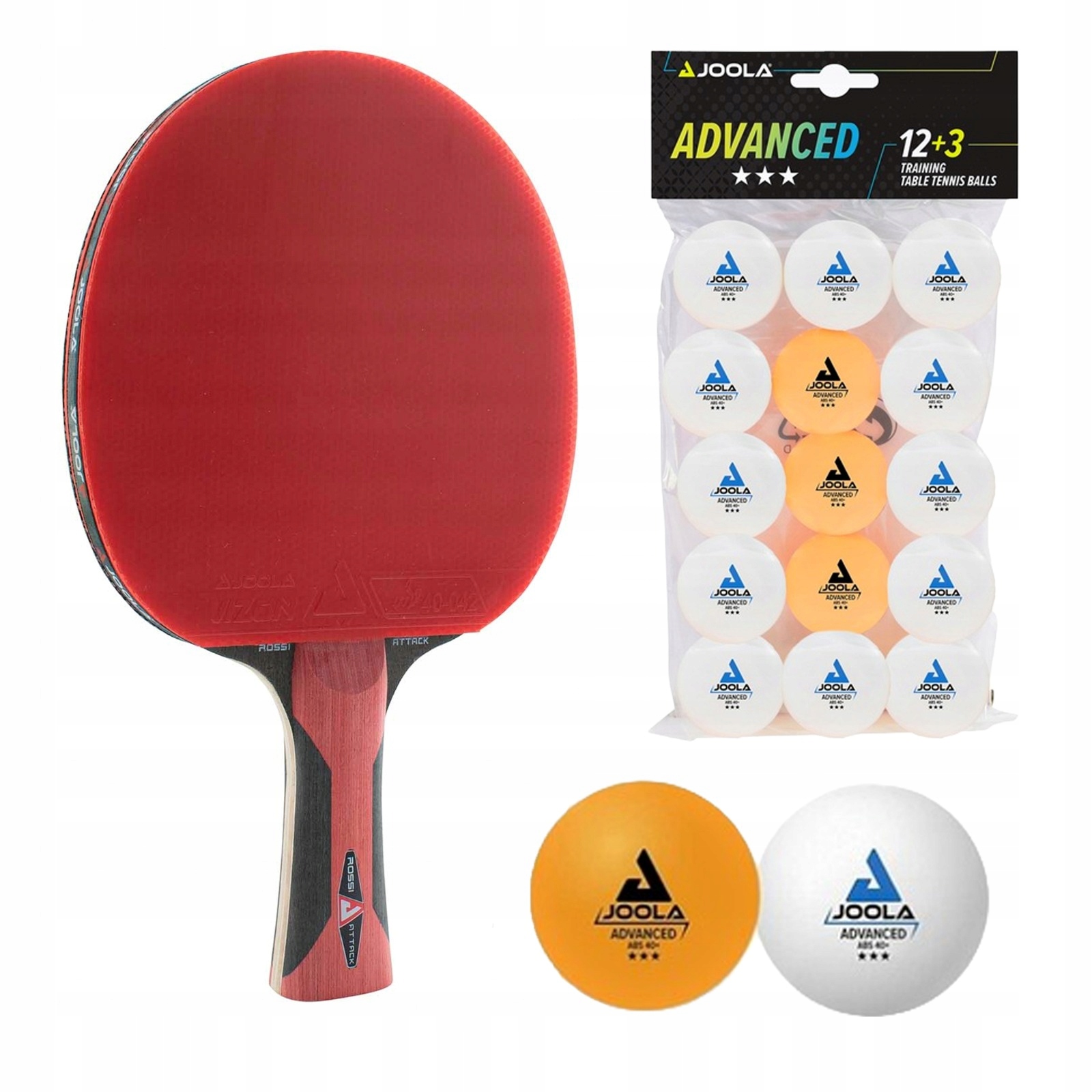 Pingpongová pálka Joola míčky 15 kusů trénink pro hráče