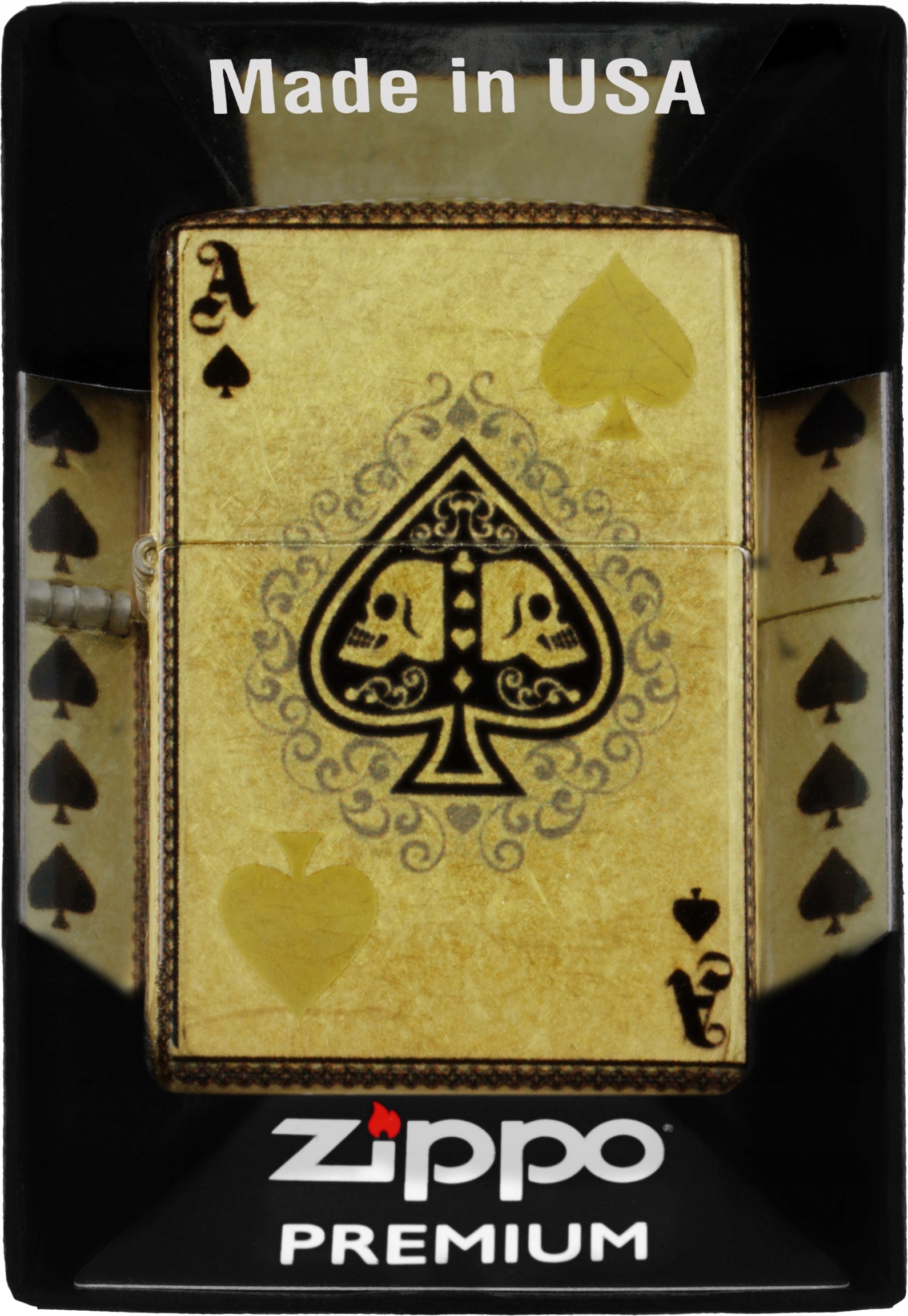 Zapalovač Zippo Ace Of Spades 60007299 Větruodolný benzínový