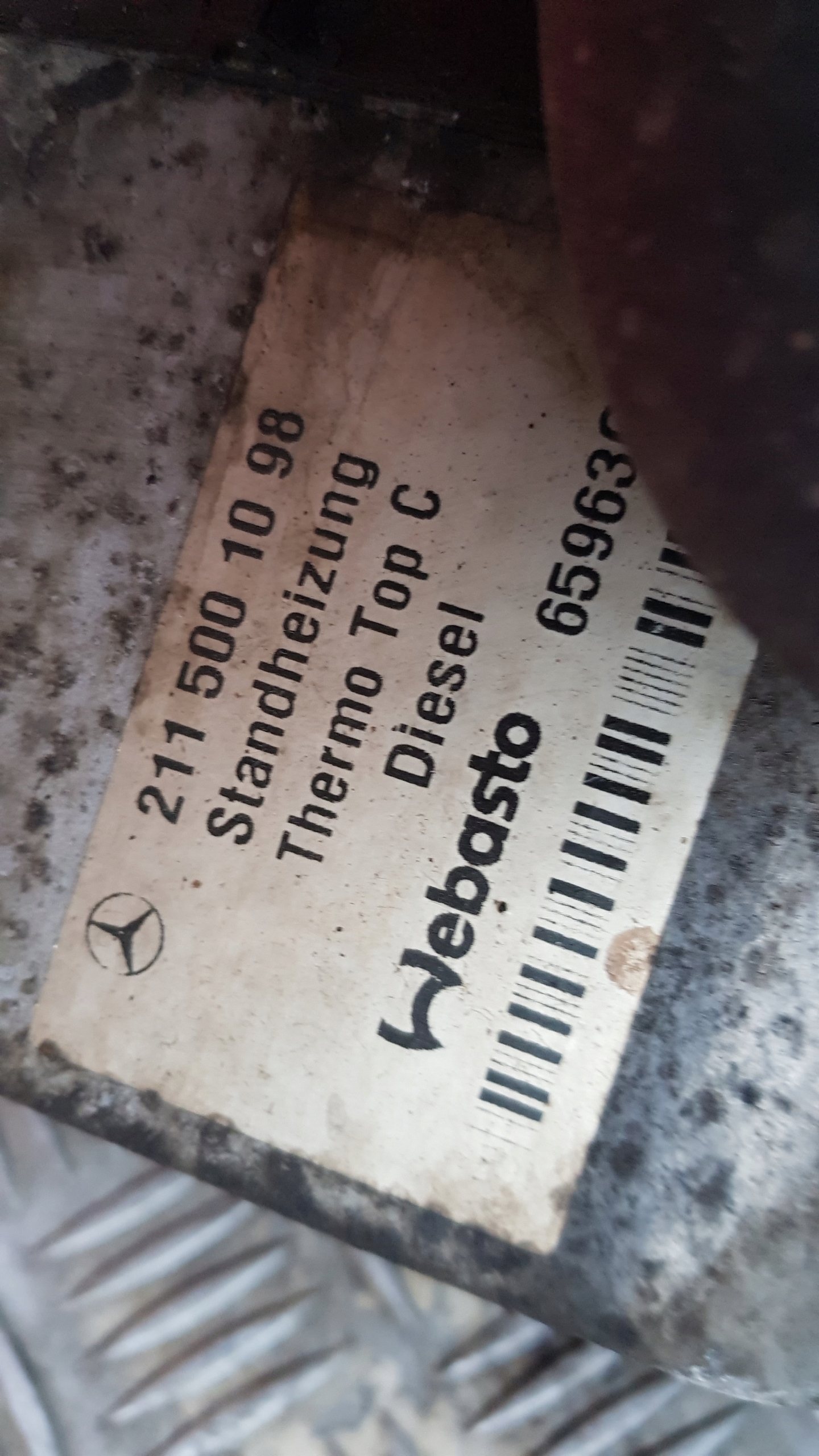 MERCEDES W211 WEBASTO THERMO TOP C DIESEL 2115001098