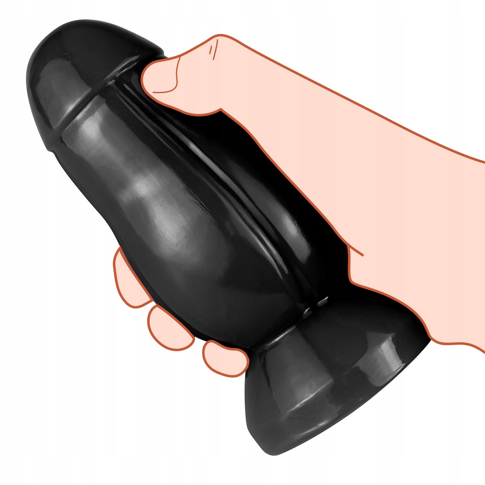 ROLUCK Korek Analny Dildo Masażer Prostaty Stymulacja Analna Czarny — miniatura 4