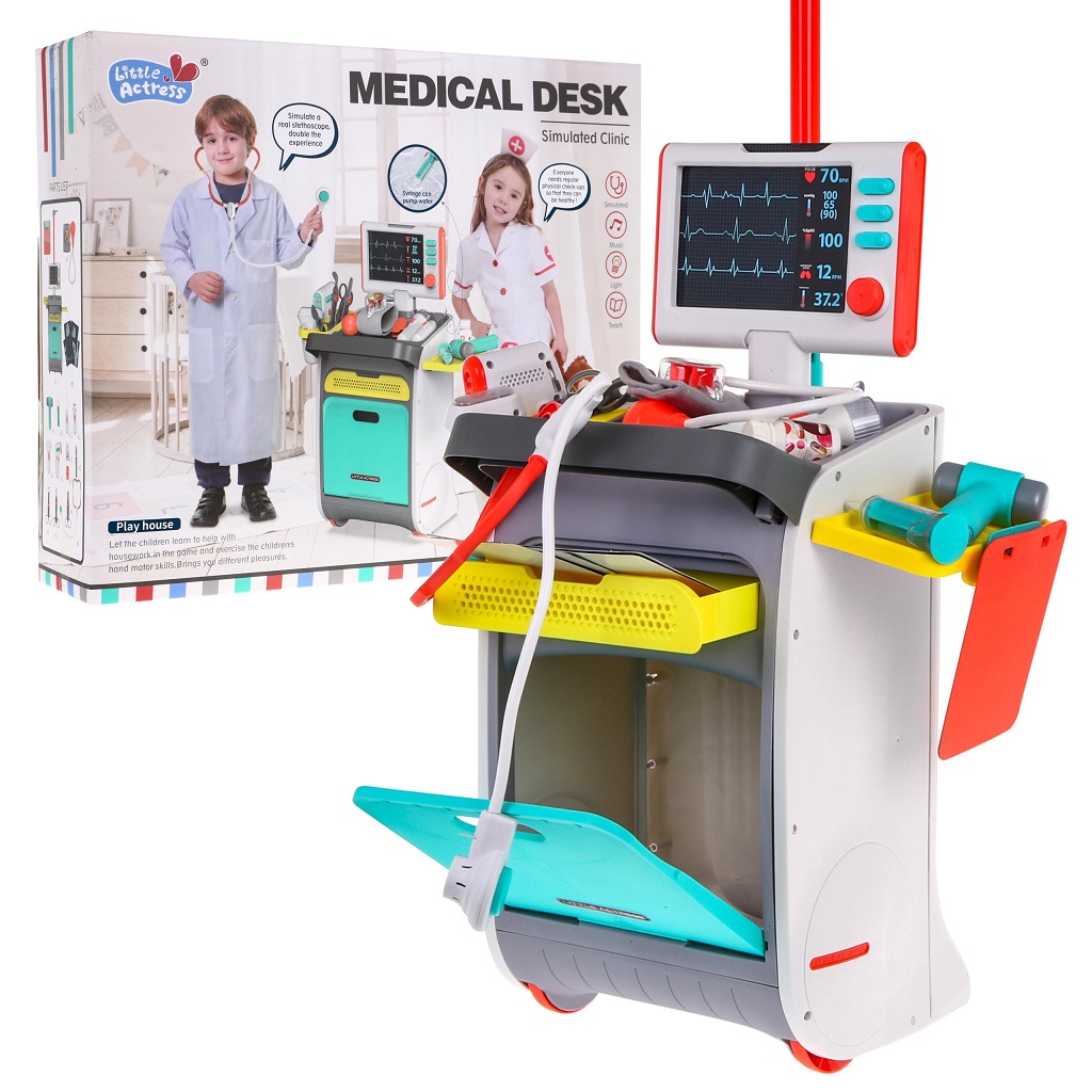 Wózek lekarski Rtg Ekg akcesoria 20+ el. YY6024
