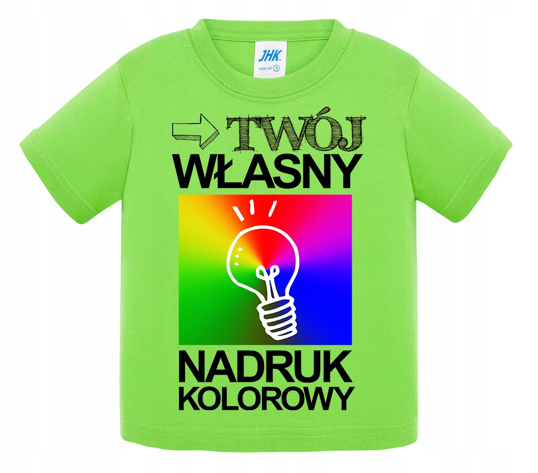 

Koszulka Z Własnym Nadrukiem niemowlęca Limonka 86