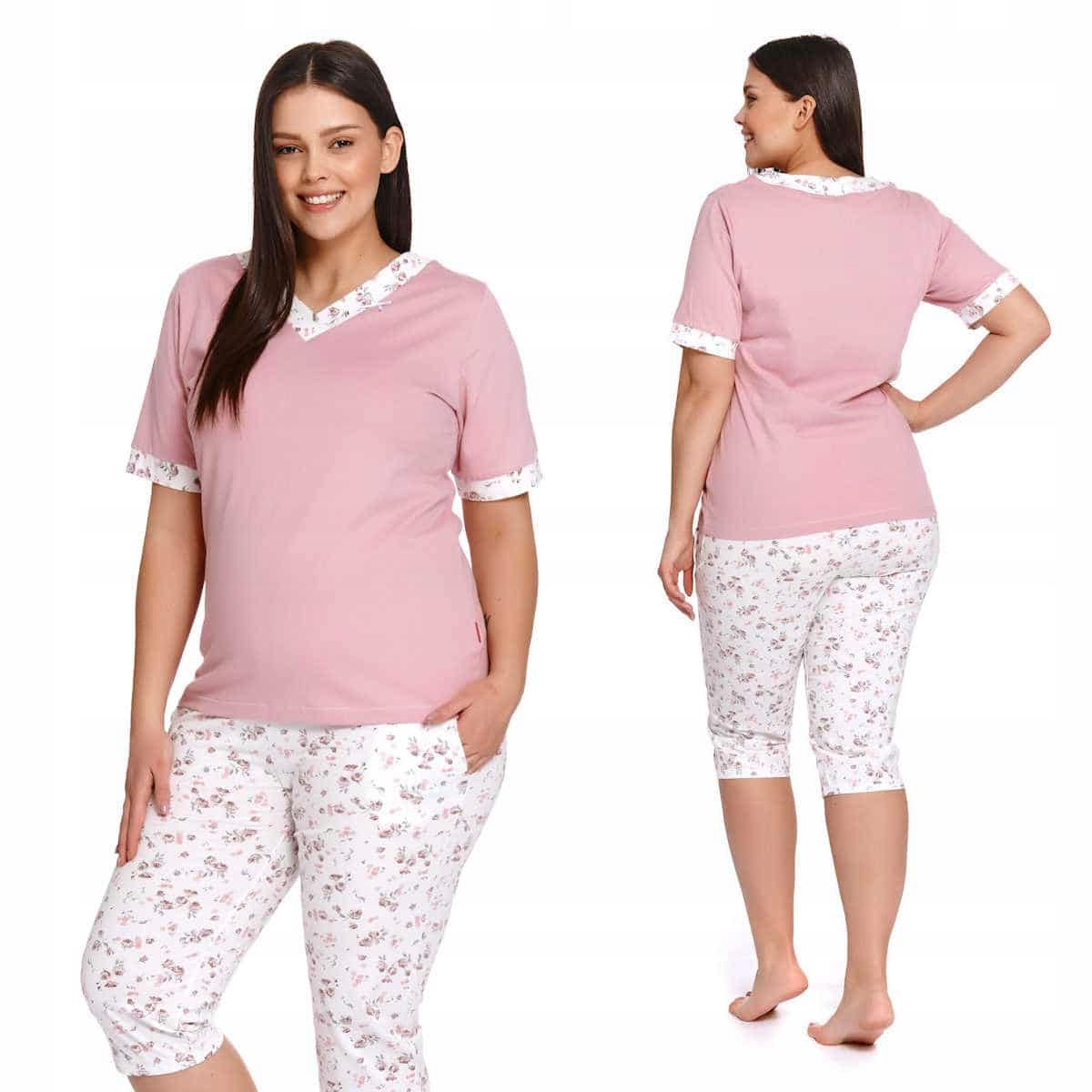 Pyžamo plus size v růžové barvě dr Nap 3XL 9981