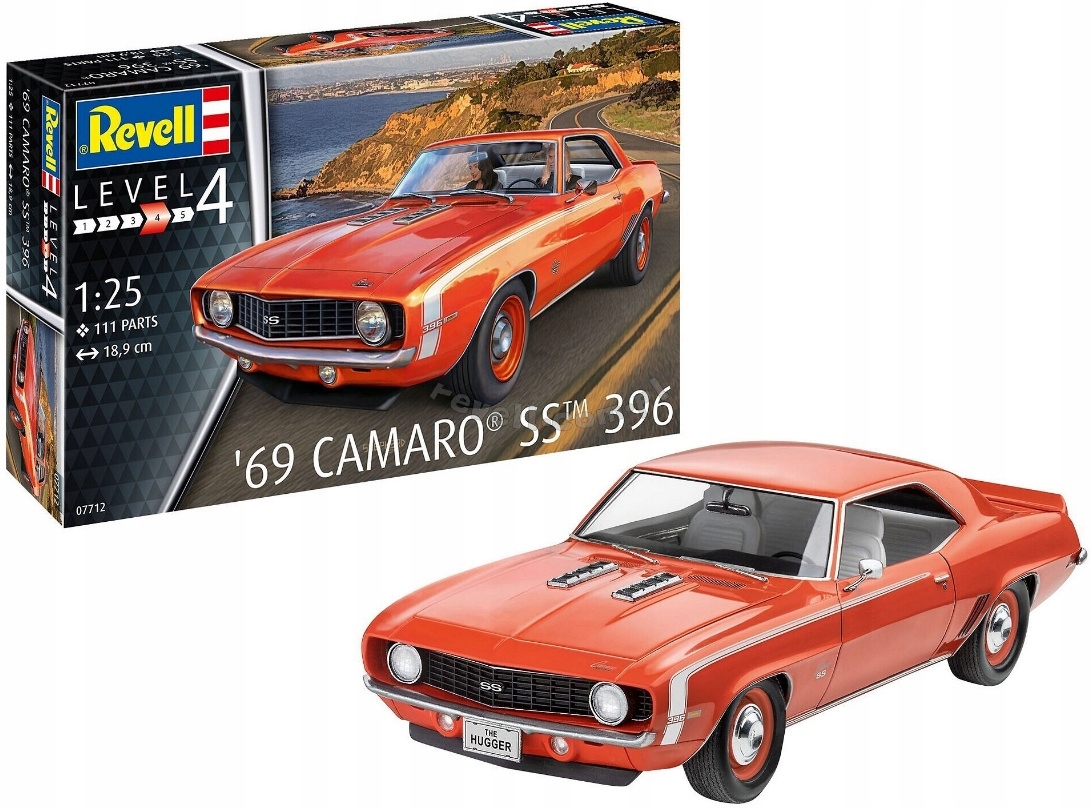 Model do składania Revell Camaro Ss '69 farby klej