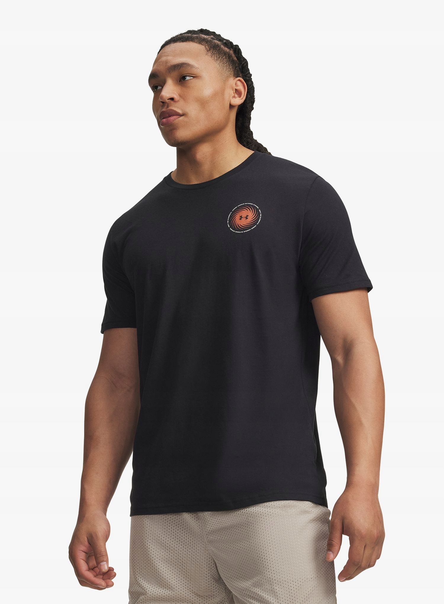 Koszulka bawełniana Under Armour Defy The Elements Ss black/o.oxide S