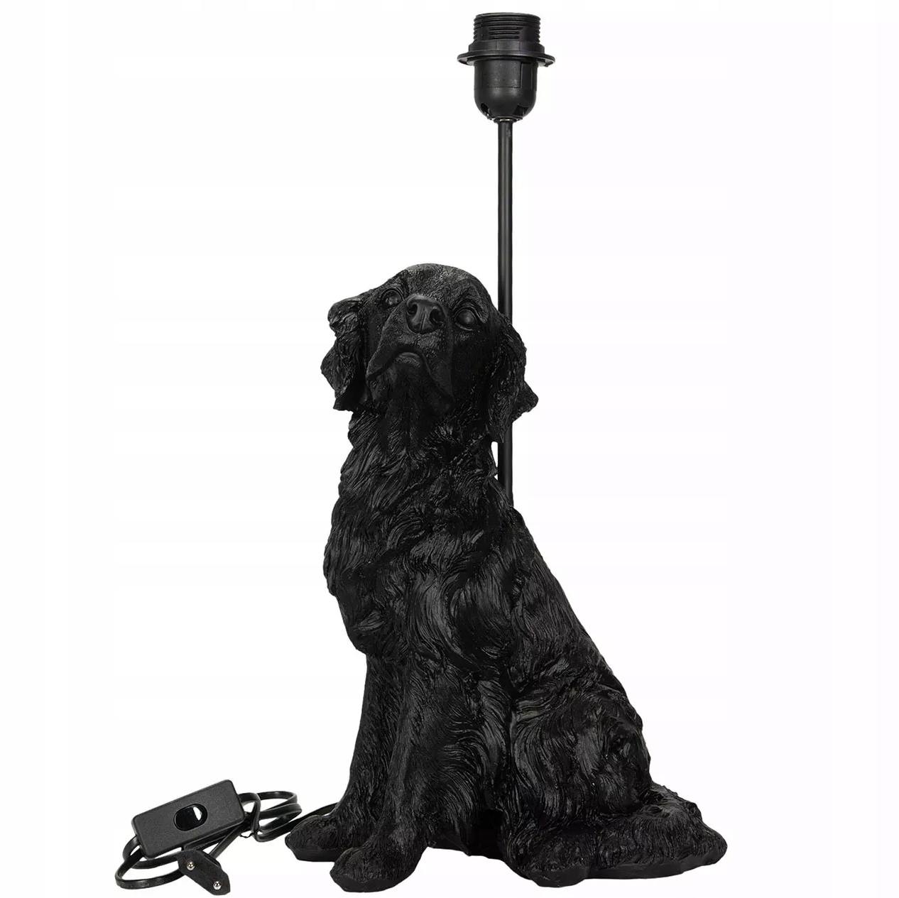 Stolová Nočná Lampa Pes lampička pre psa E27 50 cm čierna do obývačky