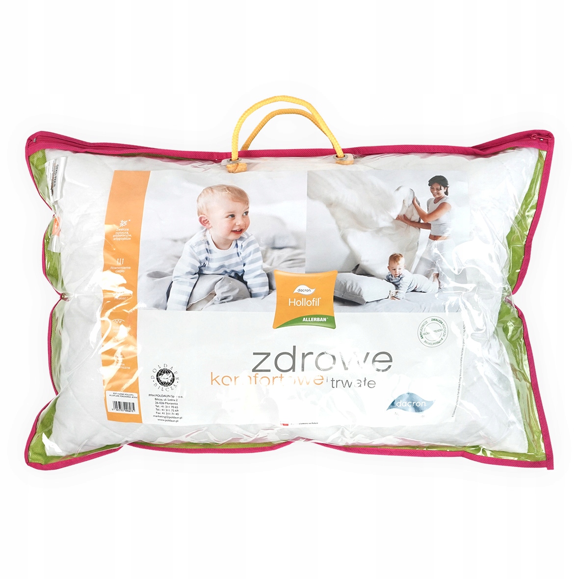 Kołdra z poduszką dla alergików 100x160 Hollofil Kolor dominujący biel