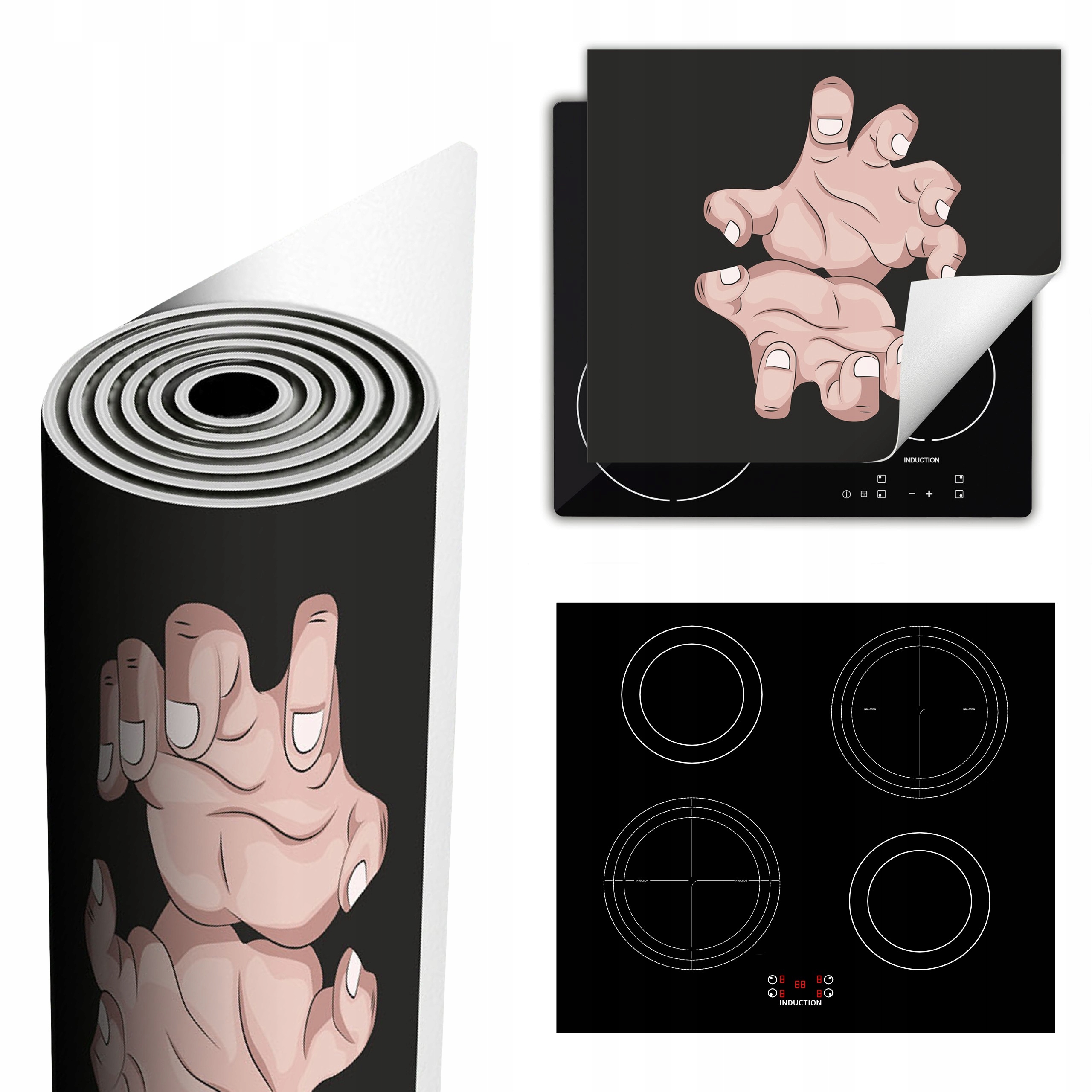 Ochranná Podložka Na Sporák Má Více Místa 60x52 tmavá ruce