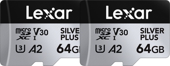 Lexar microSDXC Professional Silver Plus R205/W100 2x 64GB MicroSD karta