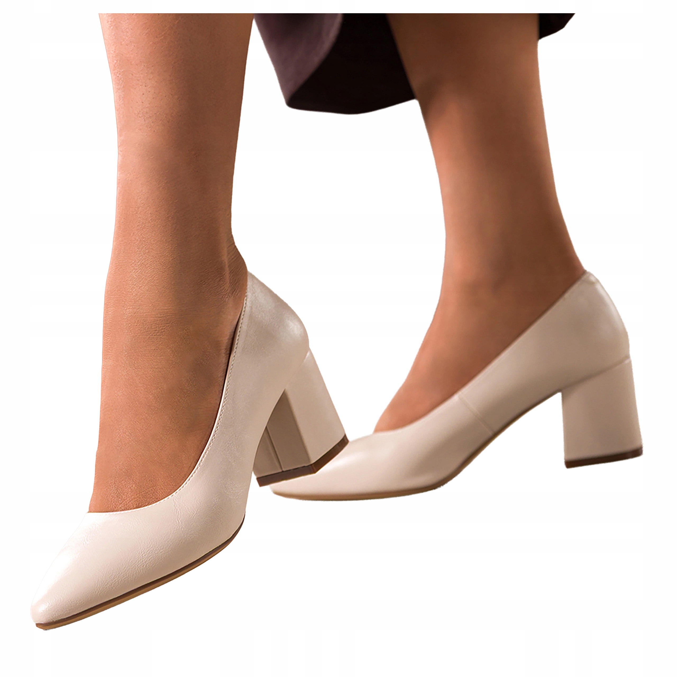 Tělové Lodičky Dámské Módní Kožená Vložka Klasická Nízký Podpatek vel. 36