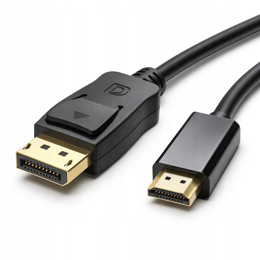 Kabel DisplayPort DP na HDMI 1,8 m Full HD 1080p Plug&Play czarny