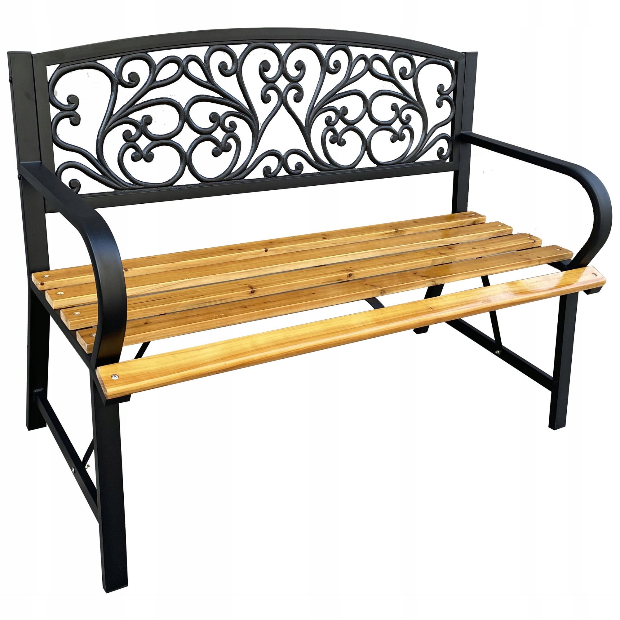 Zahradní Lavička Terasa Nerina Černá/přírodní Dřevo Akd