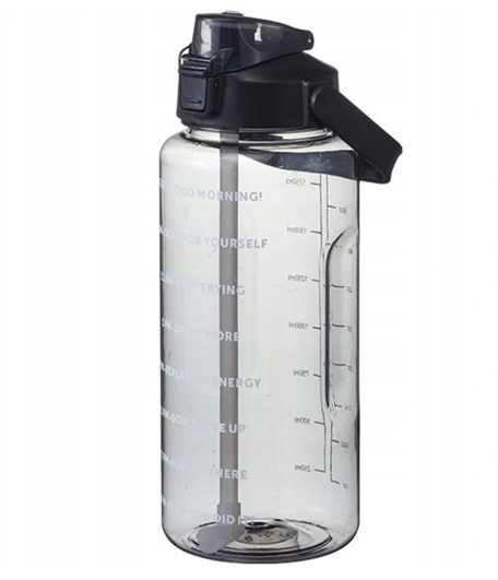 BUTELKA 2L BIDON 2000ML BUTELKA NA WODĘ Z SŁOMKĄ