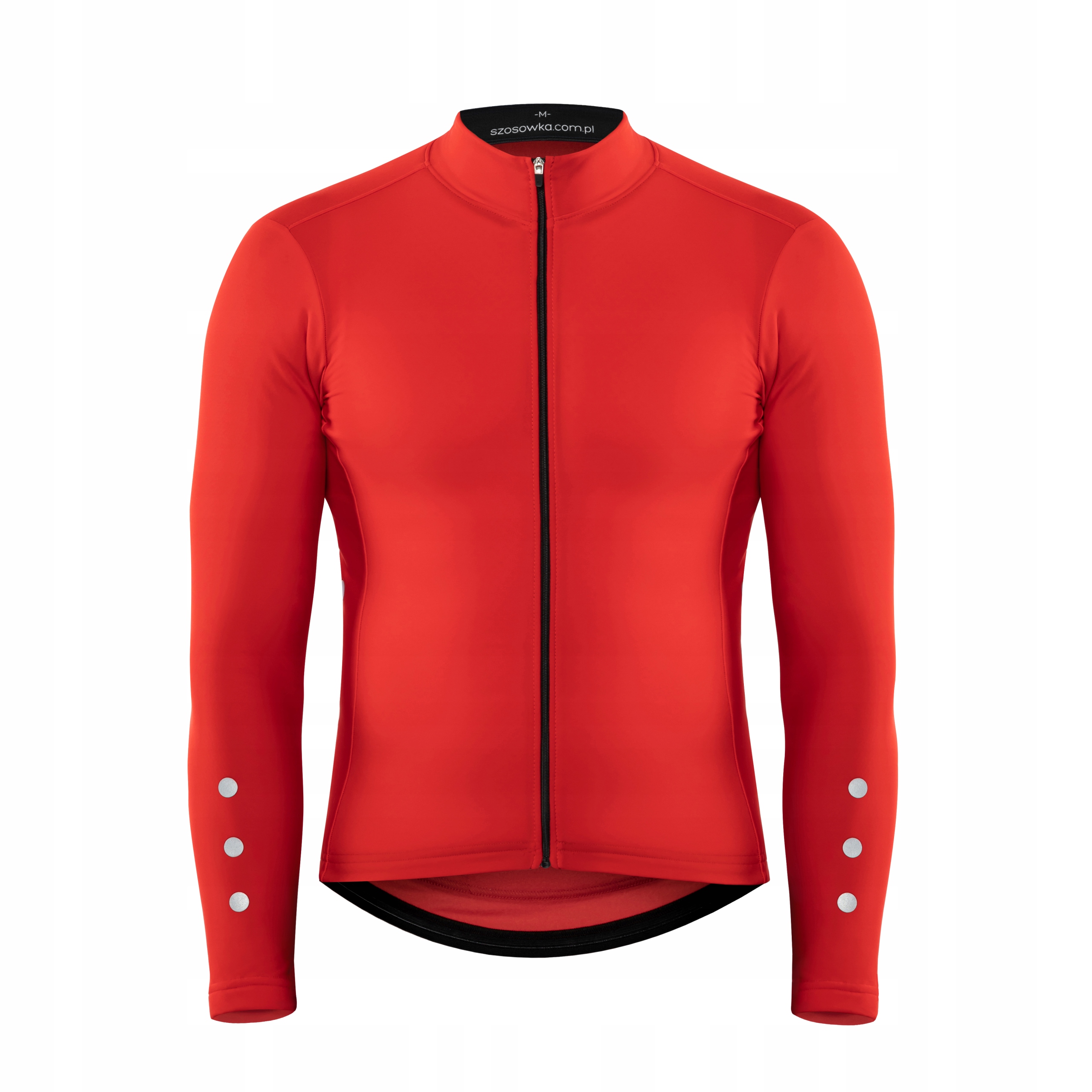 OCIEPLANA BLUZA KOLARSKA CZERWONA L, ODBLASKI, LOKOSPORT, SZOSOWKA.