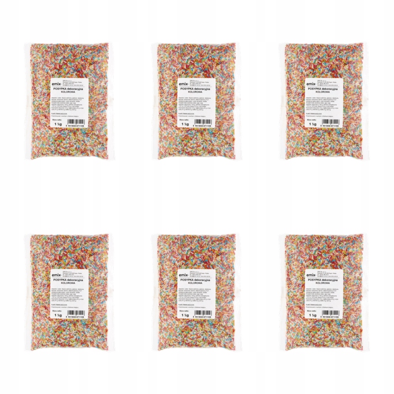Barevná posypka emix 1 kg X6