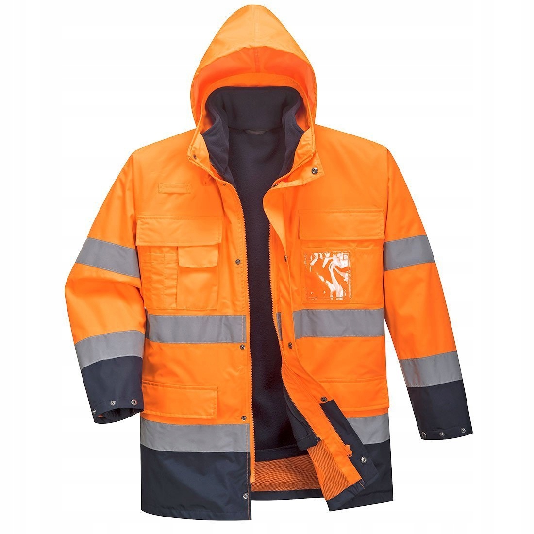 Výstražná bunda 3v1 Lite oranžová/granátová vel. XL