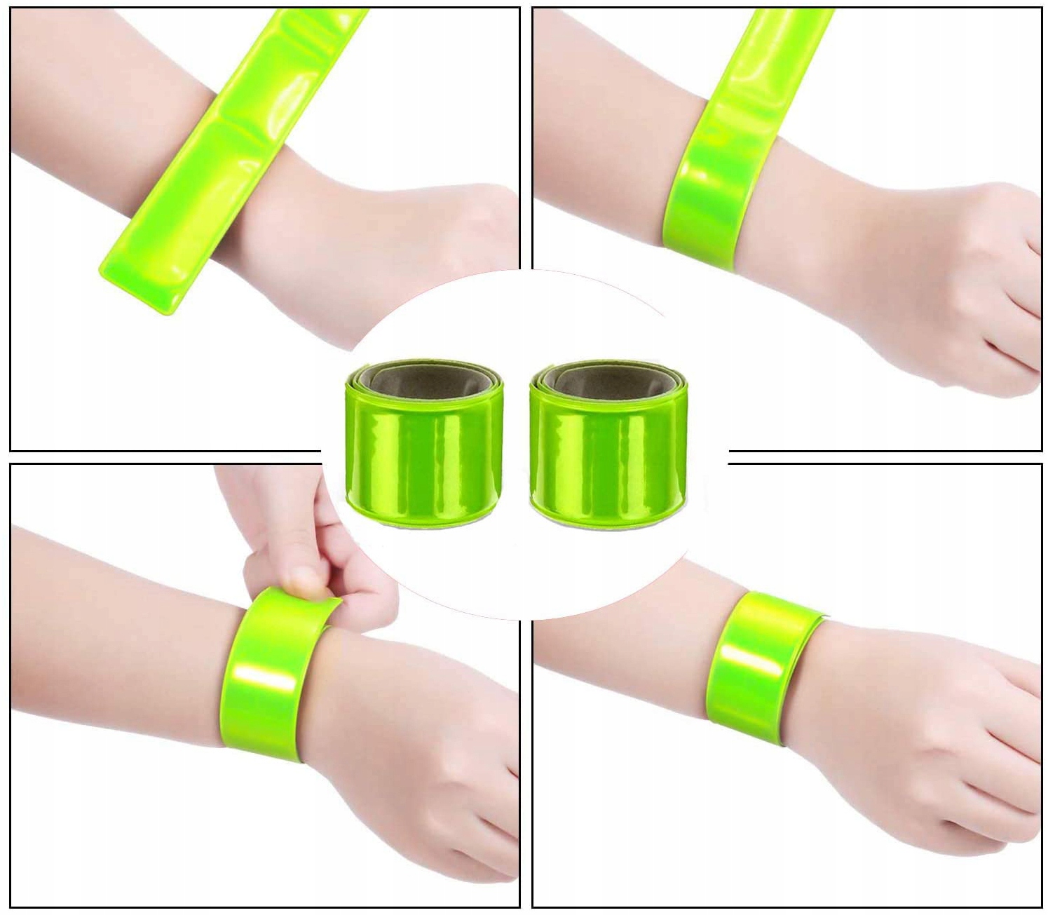 OPASKA ODBLASKOWA RAMIĘ RĘKĘ ROWER SAMOZACISKUJĄCA ŻÓŁTA Model MO8282-08