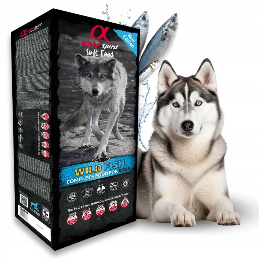 Alpha Spirit Wild Fish 85% Ryba pełnoporcjowa Półmiękka karma dla psa 9kg