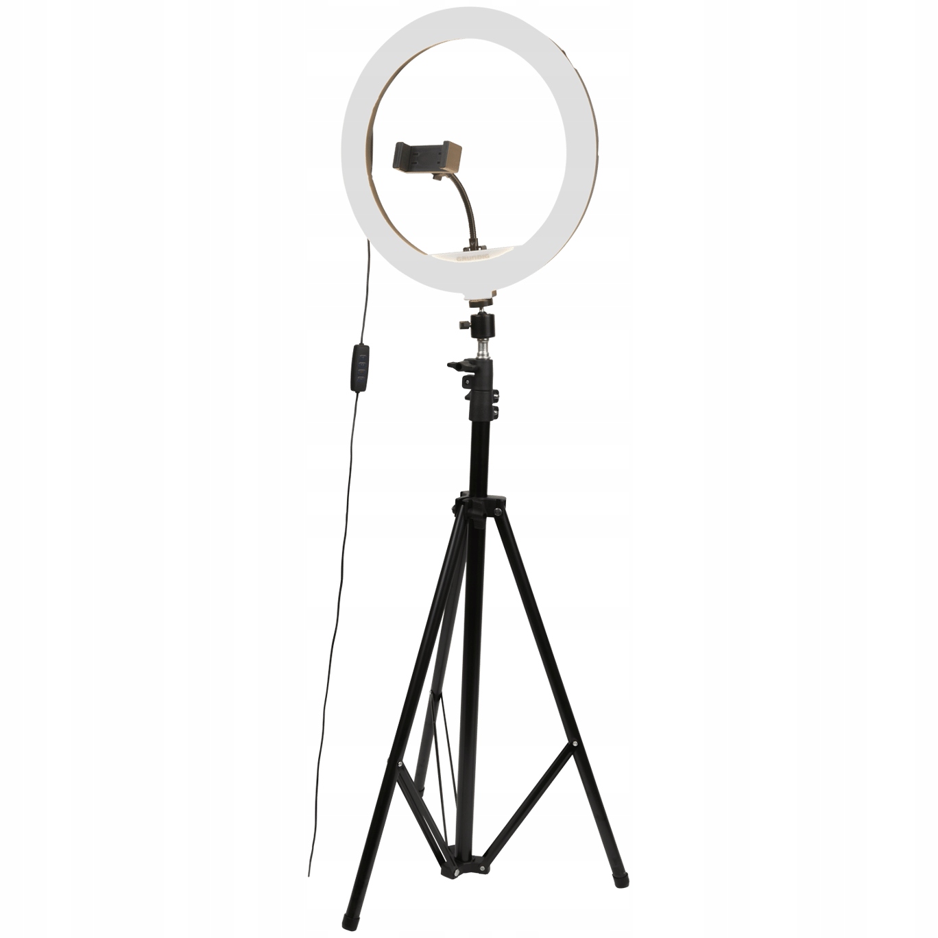 Lampa Pierścieniowa Led Z Uchwytem Na Telefon 3 Tryby Światła Usb 120 Diod