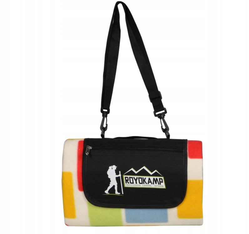 Koc Piknikowy Plażowy Mata z Izolacją Kieszeń na Drobiazgi 170x150 Royokamp Kształt prostokątny