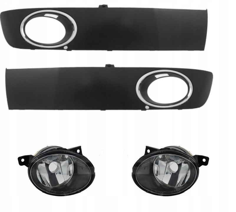 95K6 - Галогены + хром решетки VW T5 09-15 LIFT комплект