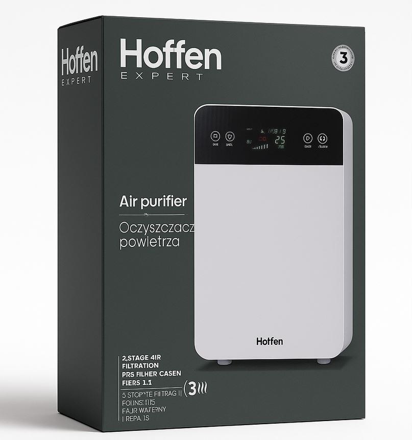 Hoffen Expert Oczyszczacz powietrza Air purifier 3 stopnie filtracji cichy