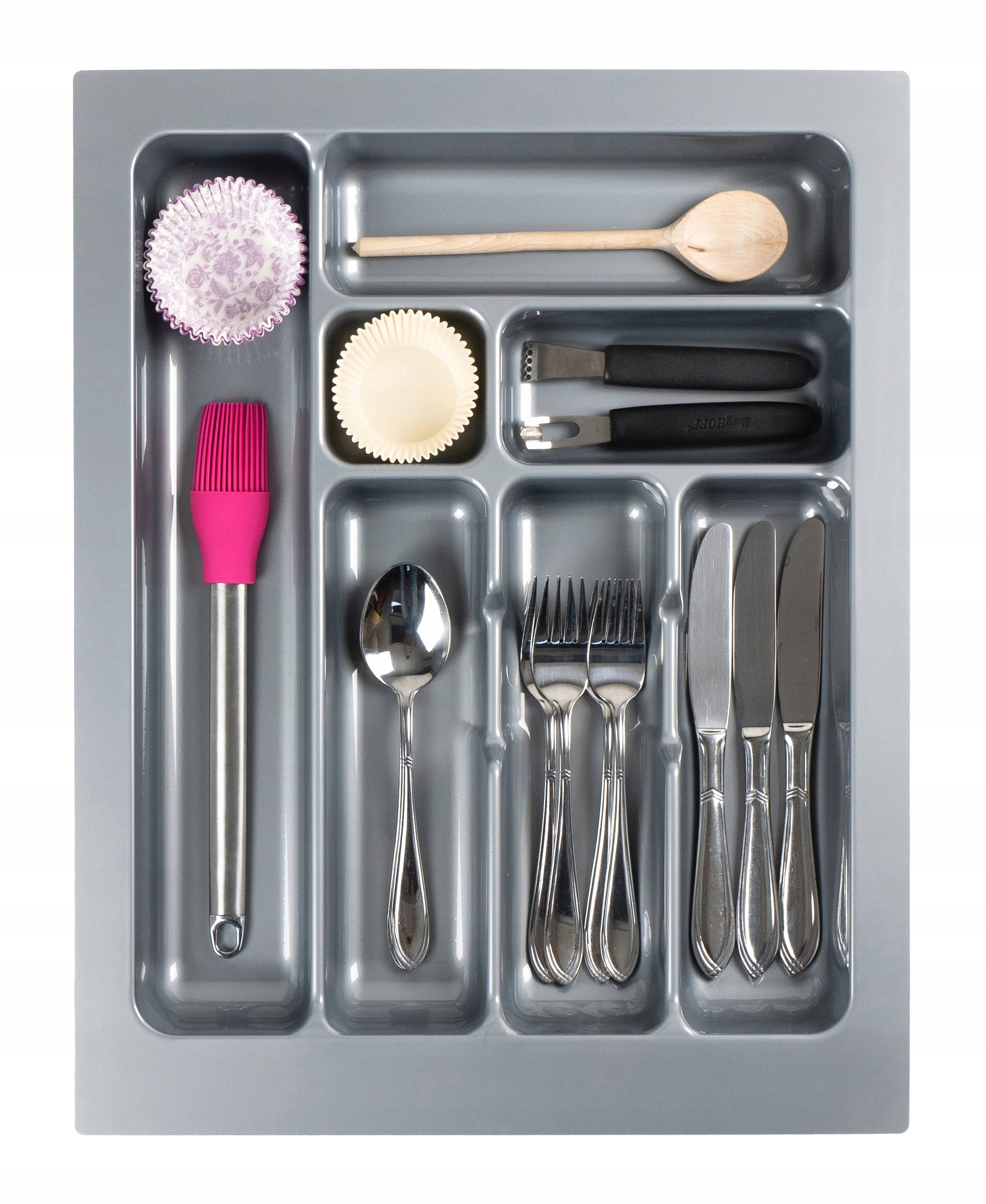 

Wkład Na Sztućce Organizer Do Szuflady 45cm Szary