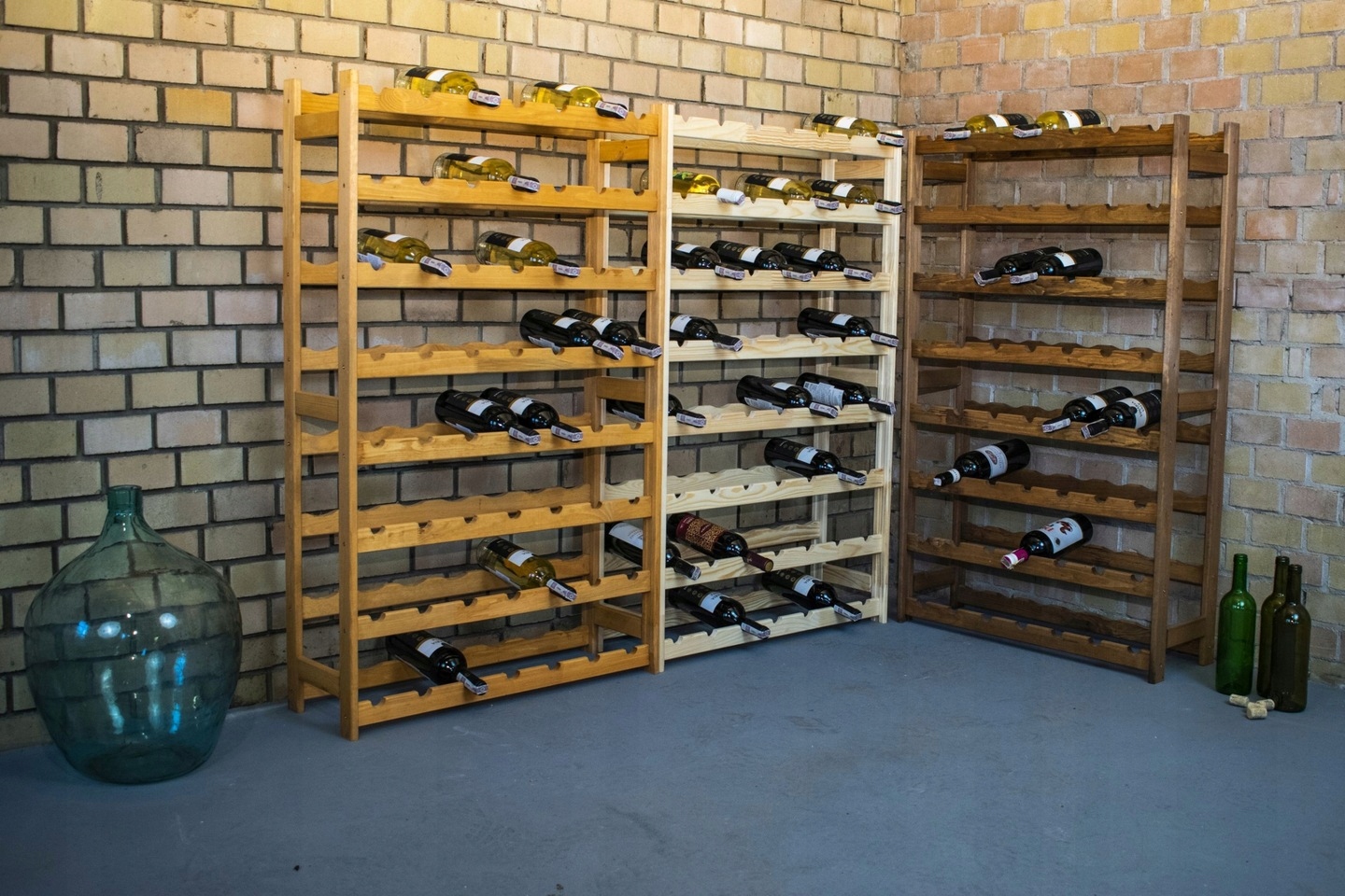 DREWNIANY REGAŁ STOJAK NA WINO 56 BUTELEK Waga 5 kg